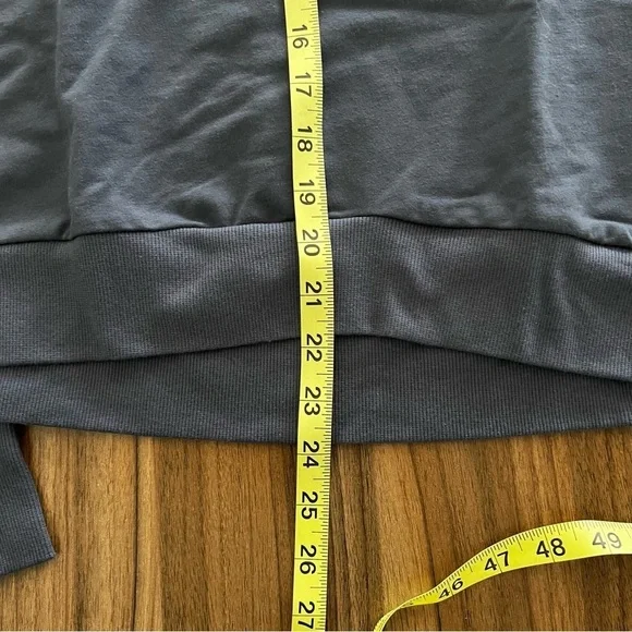 All in Motion™ Women's French Terry Butter Wash Sweatshirt Slate Size L - Picture 13 of 15